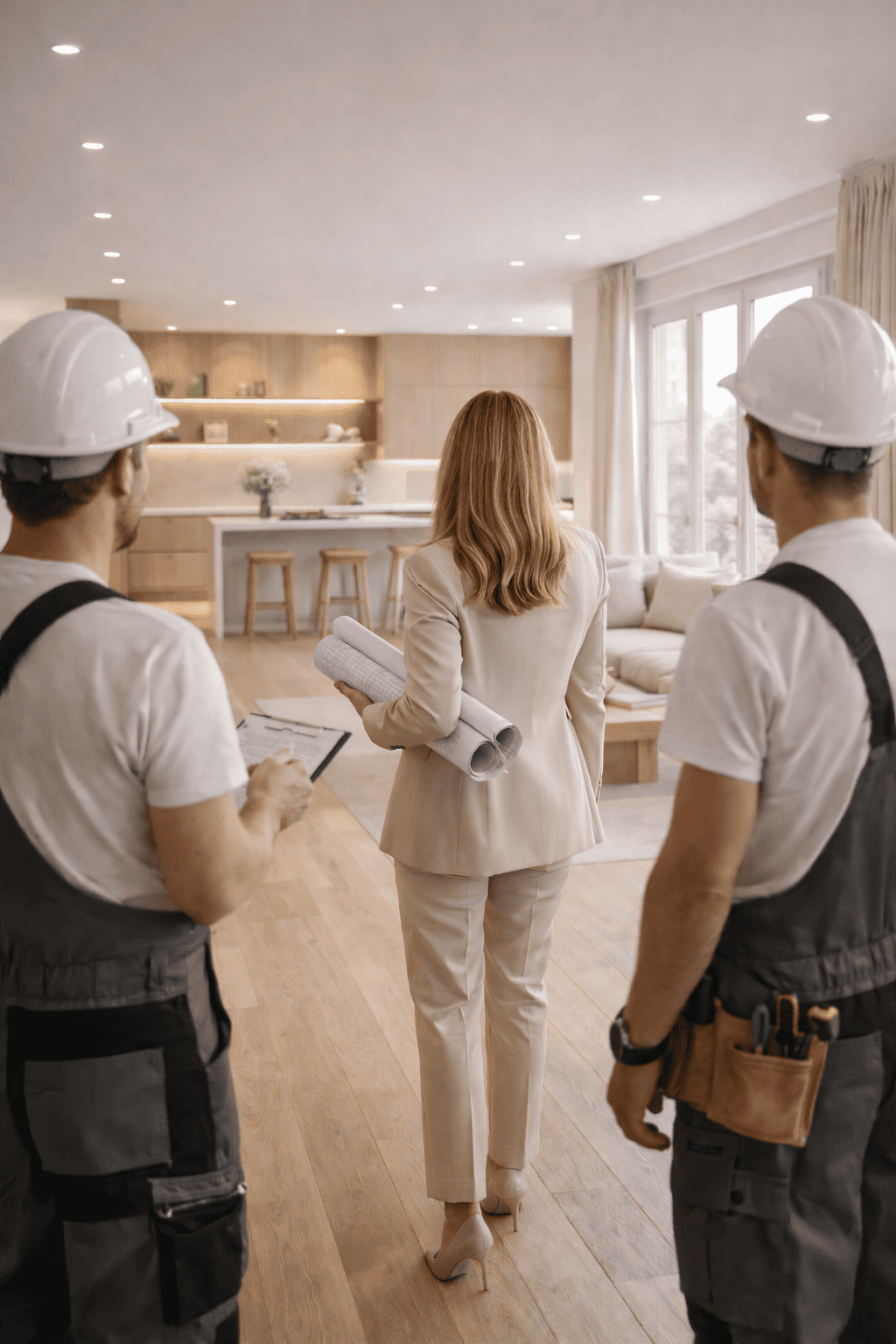 salon moderno mobiliario claro